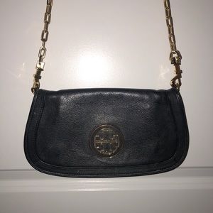 Black leather Tory Burch